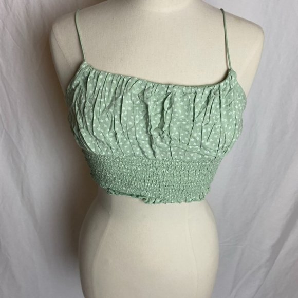 PacSun, L.A. Hearts sage green halter tank top - Picture 1 of 4